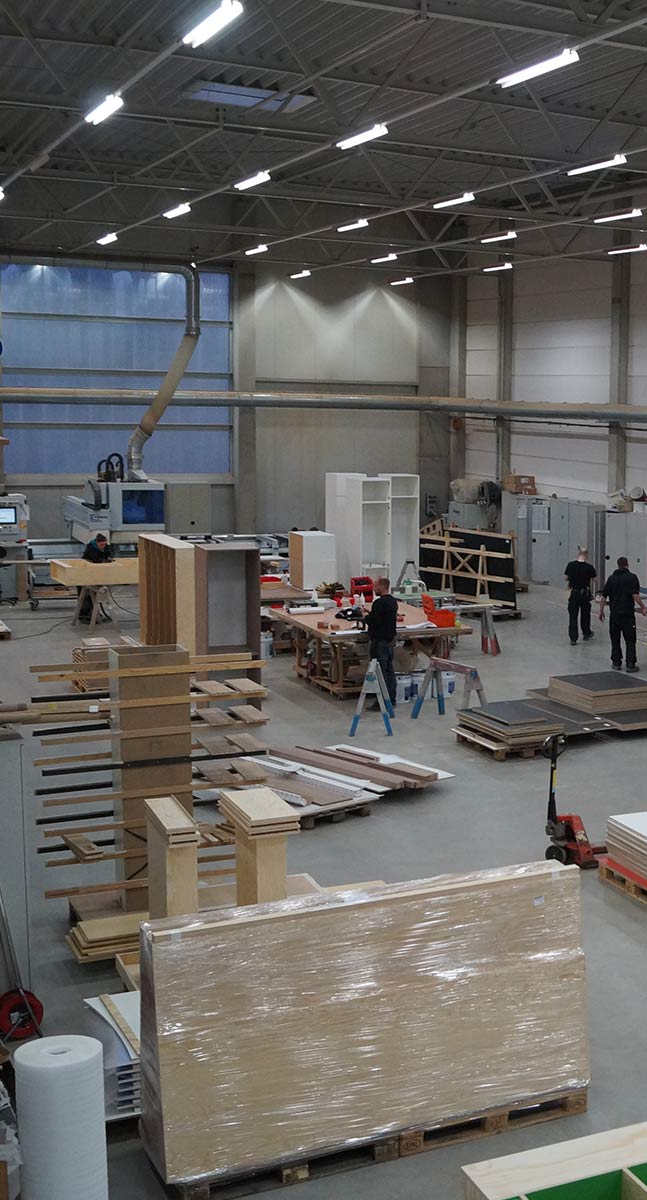 Delafair Tischlerei - Blick in die Fertigungshalle